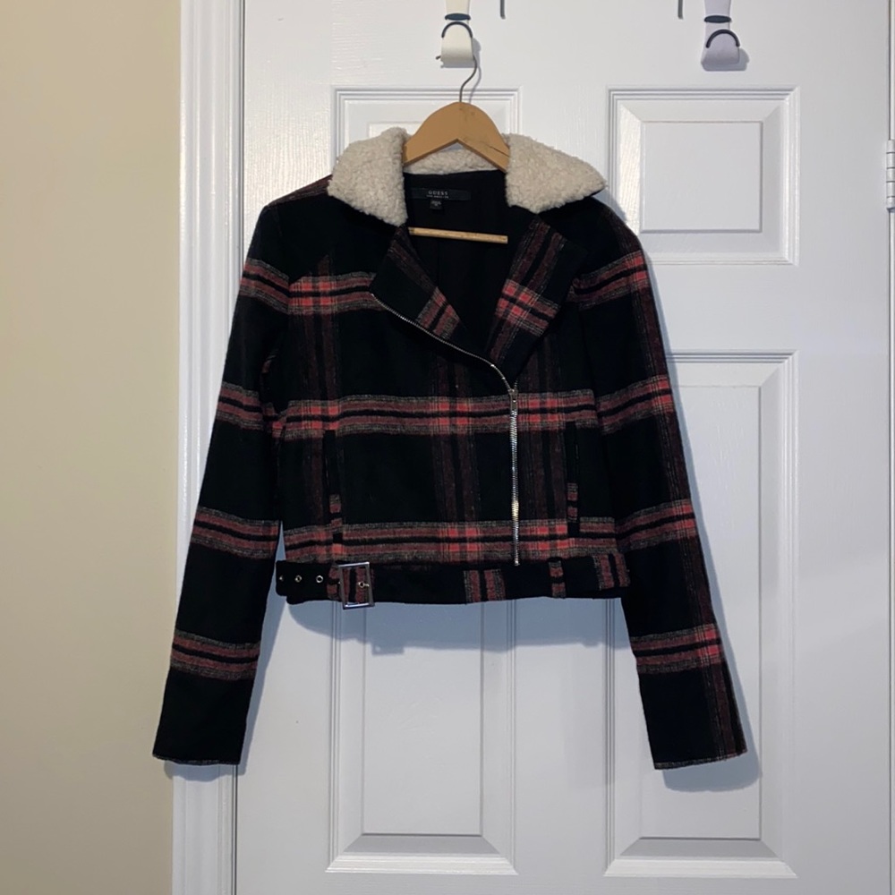 Crop plaid jacket
